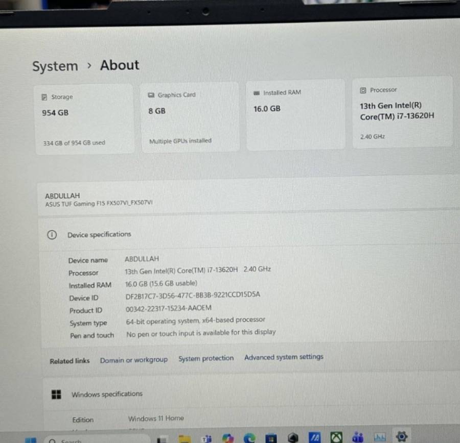 ASUS TUF GAMING للبيع