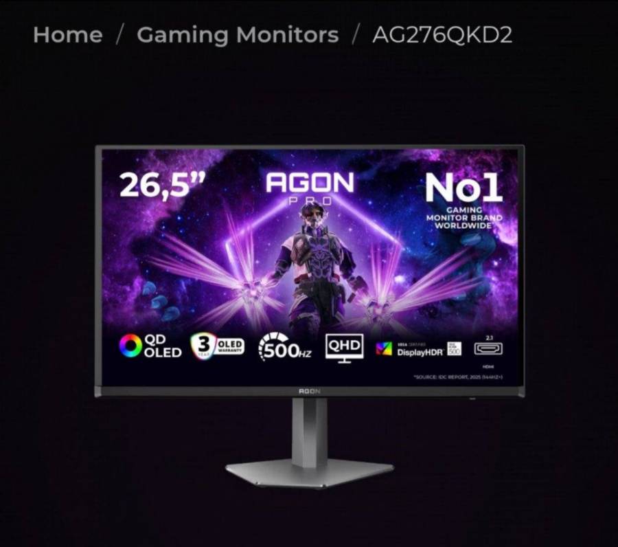 AOC 27 "AG276QKD2" QD-OLED للبيع شاشة